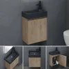 doporro Petit Meuble de Salle de Bain Suspendu 46cm Chêne Voir les images du produit 2