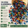 170 Stück Glasmurmeln 16 mm – Bunter Murmel Mix – Glas Produktbild-Vorschau 1