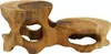A wooden stool with two levels, made from natural teak wood. Produktbild-Vorschau