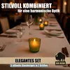 BigDean Windlicht Glas grün Teelichthalter 6er Set Produktbild-Vorschau 2