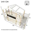Flieks Letto a castello 90x200cm Letto per bambini con Anteprima dell’immagine prodotto 4