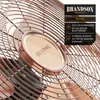 Close-up of a fan's rotor and protective grille with marketing text overlay. Anteprima dell’immagine prodotto