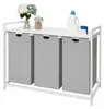 Cestino portabiancheria Relaxdays con 3 sacchi, 150 L, Anteprima dell’immagine prodotto 1