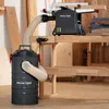 A workshop setting with woodworking tools and materials. Produktbild-Vorschau