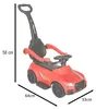 Reiter-Rutschauto 3in1 mit Soundlichtern rot Produktbild-Vorschau 6