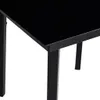vidaXL Garten-Esstisch Schwarz 140x70x74 cm Stahl und Glas Produktbild-Vorschau 5