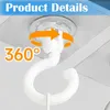 Stücke Transparente Selbstklebende Haken 360 Grad Drehbare Produktbild-Vorschau 2