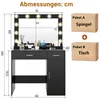 Coiffeuse avec éclairage LED, luminosité réglable, avec Voir les images du produit 2