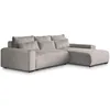 A grey sectional sofa with multiple cushions, shown from a side angle against a white background. Produktbild-Vorschau