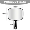 Handspiegel Schwarz, 1 Stück, Großer Salonspiegel Mit Griff Produktbild-Vorschau 2