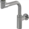 A chrome-plated siphon for a sink, mounted on a white background. Náhľad obrázku produktu