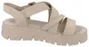 Rieker, sandalo con plateau da donna, beige Anteprima dell’immagine prodotto 4