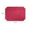 Tischset beere 35x50 cm Struktur damast Ornamente Platzset Produktbild-Vorschau 2