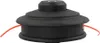 A black trimmer head with orange trimmer line, shown against a white background. Produktbild-Vorschau