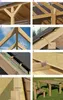 Collage of 8 images showing different applications and details of wooden construction and furniture, with a focus on screws and joinery. Produktbild-Vorschau