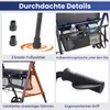 COSTWAY Rollator faltbar & leicht mit Sitz, 2in1 Rollstuhl Produktbild-Vorschau 8