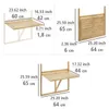 Bambusový balkónový skladací stôl WENKO Mod. Waikiki, na Náhľad obrázku produktu 4