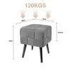 Sitzhocker Schminktisch Cord Hocker Fußhocker Schminkhocker Produktbild-Vorschau 4