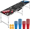 A beer pong table set up with cups and balls. Náhled obrázku produktu