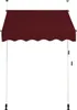 A freestanding awning with a red fabric canopy and white support poles, shown against a white background. Náhled obrázku produktu