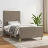 Bettgestell ohne Matratze Taupe 100x200 cm Stoff Produktbild-Vorschau 2