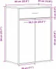 VidaXL 862463, Legno, 350 mm, 840 mm Anteprima dell’immagine prodotto 8