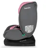 A side view of a pink and gray car seat. Produktbild-Vorschau