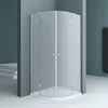 doporro Cabine de Douche Opaque Quart de Cercle Voir les images du produit 1