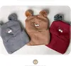Baby schlupfmütze Warm Niedlich Bär Wintermütze Schalmütze Produktbild-Vorschau 7