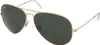 A pair of gold-rimmed aviator sunglasses with dark green lenses, shown against a white background. Náhled obrázku produktu