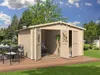 WOODTEX Naturbelassen 28 mm Gartenhaus Blockbohlenhaus, Produktbild-Vorschau 2