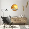Wanduhr - Rund - Glasuhr - Schwan Wasser Paar - 40x40cm - Produktbild-Vorschau 6