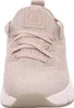 A close-up front view of a beige sneaker. Produktbild-Vorschau