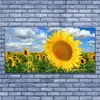 Glasbilder 140x70 Wandbild Druck auf Glas Sonnenblumen Produktbild-Vorschau 2