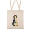 Mr. & Mrs. Panda Einkaufstasche Pinguin Blumen - Produktbild-Vorschau 3