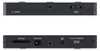 The image shows the top and bottom views of a black electronic device, likely a monitor or camera accessory, displaying various ports and controls. Produktbild-Vorschau