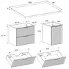 Rodan Waschbeckenunterschrank 100cm - Hängend - Geriffelt Produktbild-Vorschau 7