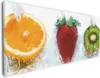 Wallario Premium Leinwandbild Frische Früchte übergossen Produktbild-Vorschau 1