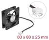 Delock Axiallüfter 12 V DC, 80 x 80 x 25 mm schwarz Produktbild-Vorschau 1