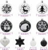 vidaXL Weihnachtskugel-Set 40 pcs Schwarz und Weiß Produktbild-Vorschau 7