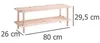 ZELLER Botník dřevěný 2 police 80x26x29,5cm Náhled obrázku produktu 7