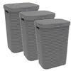 Rotho 3er-Set Wäschesammler 55 L Country  - Wäschekorb groß Produktbild-Vorschau 1