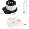 A product shot showing vacuum cleaner filters and a cleaning brush with dimensions indicated by measurement lines and text. Voir les images du produit