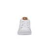 A front view of a white K-Swiss sneaker with a brown logo tag on the tongue. Produktbild-Vorschau
