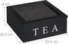 Relaxdays Teebox, 9 Fächer, Teebeutel Aufbewahrung, aus Produktbild-Vorschau 4