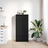 vidaXL Skriňa so zásuvkou čierna dubová 55,5x34x119,5 cm Náhľad obrázku produktu 3