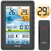 BALDR Stazione meteo con display BD-906 nero Anteprima dell’immagine prodotto 1