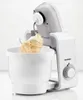 A Silvercrest kitchen machine with dough hook mixing dough in a white bowl. Produktbild-Vorschau