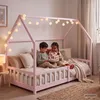 Hausbett ‘Hesel’ für Kinder mit Rausfallschutz 90 x 200 cm Produktbild-Vorschau 4