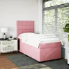 vidaXL Boxspringbett mit Matratze Rosa 100x200 cm Samt Produktbild-Vorschau 3